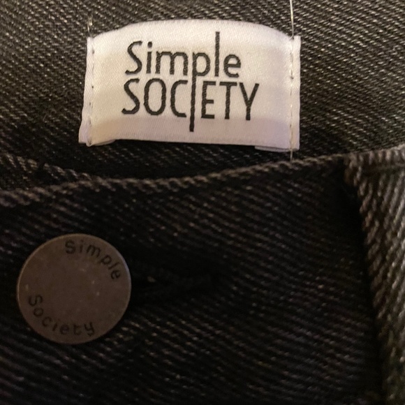 Black Denim Jeans with Rhinestones size 5/27 - Picture 3 of 14